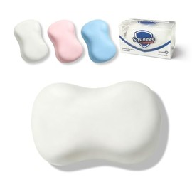 Jabón blando de levantamiento lento con cuentas rellenas crujiente, suave, duradero, rebote lento, portátil, regalo calmante (blanco)