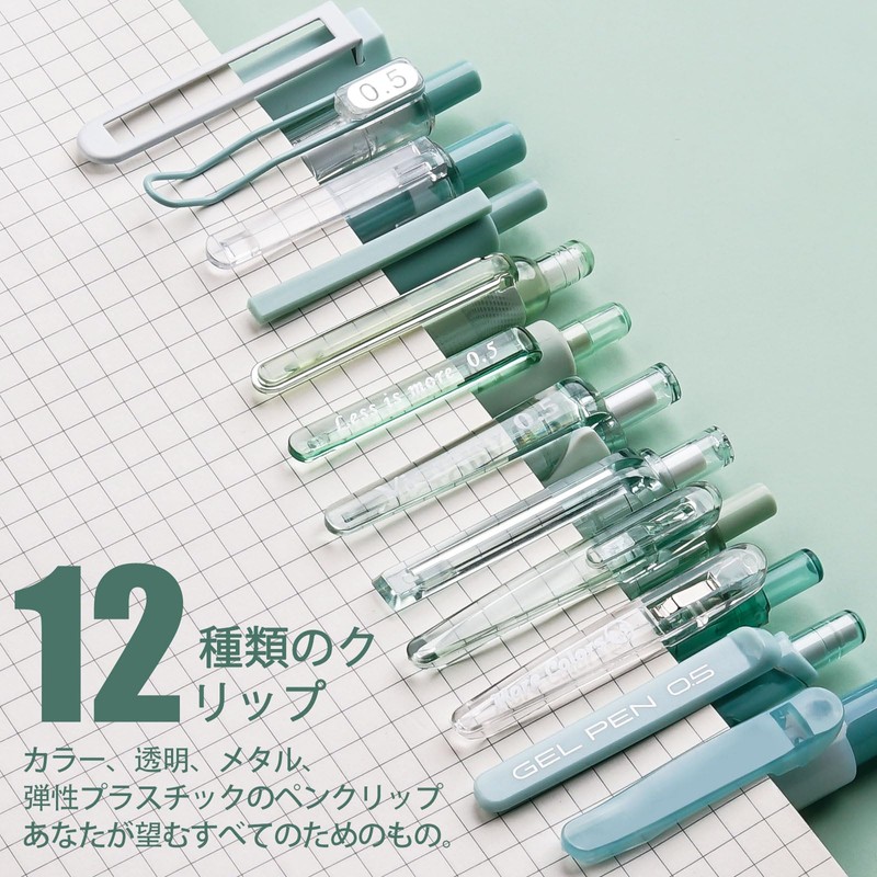 Four Candies 12 Pastel Gel Ink Ballpoint Pen Set of