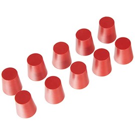 Neolab 1 A31-1015 Rubber Plug 18 mm x 14 mm, 20 mm, Red (Pack of 10)
