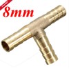 Keenso 3-Way T-Piece Fuel Hose Barbed Connector, Brass Joiner Hose