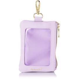 Pseg act0004 Pass Case, Commuter Holder, Card Case, Commuter Holder, Hook, IC Card Goods, Trading Card, Pass Pouch with Clear Window, lavender