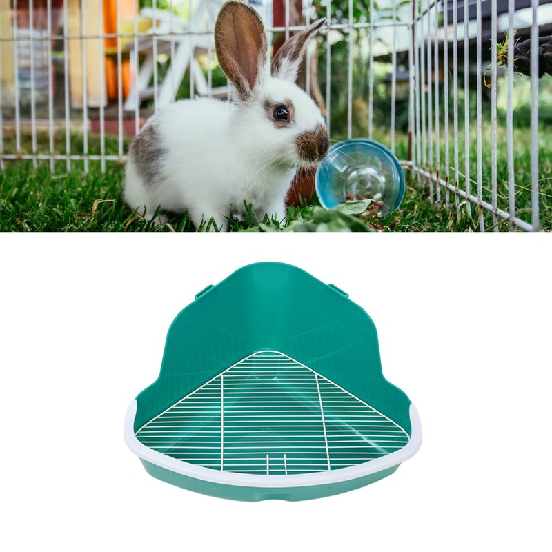 Small Animal Litter Box Fanshaped Rabbit Corner Toilet Box Potty
