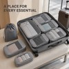 6-Piece Travel Compression Packing Cube Set with Mesh Panels and