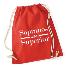 Hippowarehouse Sopranos Are Superior Drawstring Cotton School Gym Bag 37cm x 46cm, 12 litres