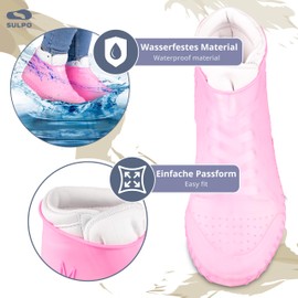 SULPO Waterproof Shoe Covers - Rain Cover Shoes - Rain Covers Shoes - Rain Covers Shoes - Overshoes Waterproof - Reusable Shoe Covers - Rain Cover Bicycle, pink