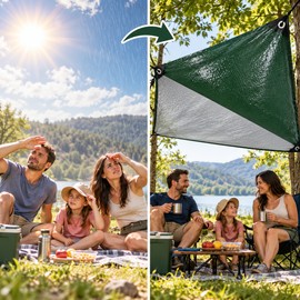 3 x 2M Waterproof Camping Tarp for Outdoor Shade & Rain Protection – Versatile Canopy Cover for Camping, Beach & Garden