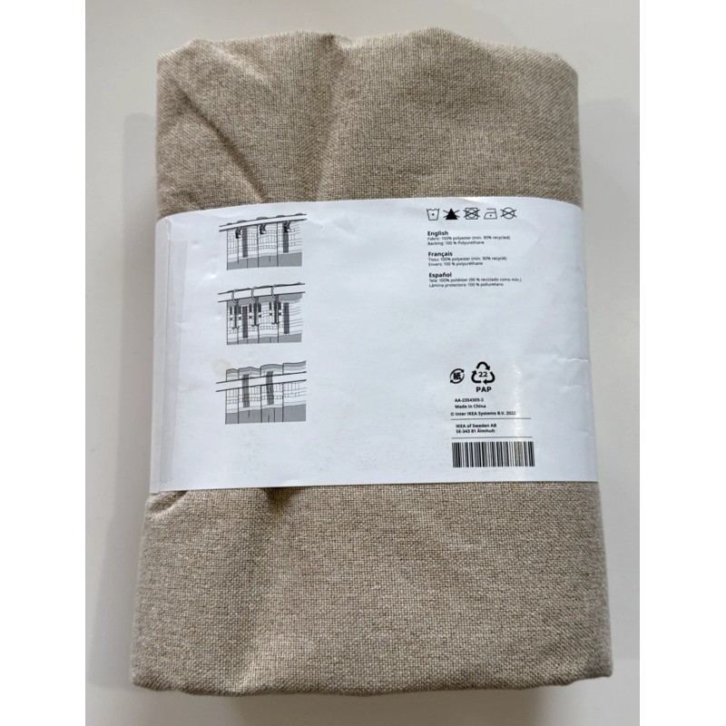 IKEA ROSENMANDEL Room Darkening Curtains 1 Pair (2 Panels) Yellow-beige