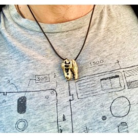 T-Rex Skull Pendant Dinosaur Keychain Tyrannosaurus Rex Brass Handmade Animal Skeleton Figurine Sculpture