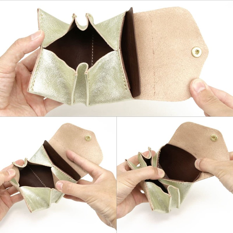 Cham HAKU PLUMP WALLET LXKH-010 Women's Mini Wallet, Small Wallet,