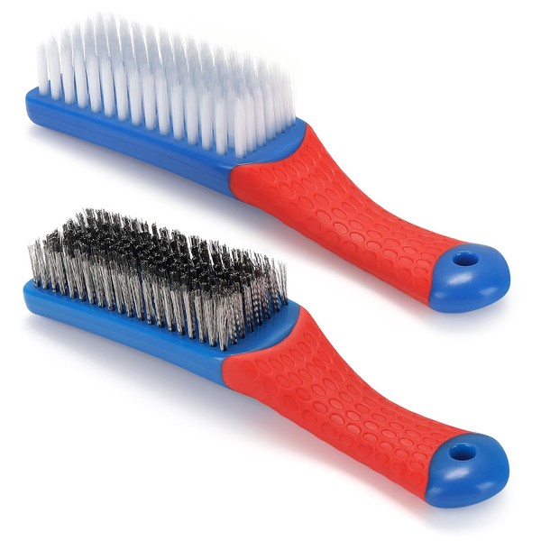 Accmor Wire Brush 2 Pack, Multi-Purpose Stainless Steel Scratch Bristle