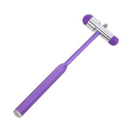 Martillo Diagnóstico Médico de Mano Doble Cabezal para Exámenes Neurológicos y Pruebas de Reflejos en Entornos Clínicos y Veterinarios, Color Violeta 