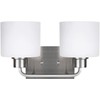 Sea Gull Lighting 4428802-962 Canfield Two-Light Wall / Bath Vanity Style Lights, Brushed Nickel