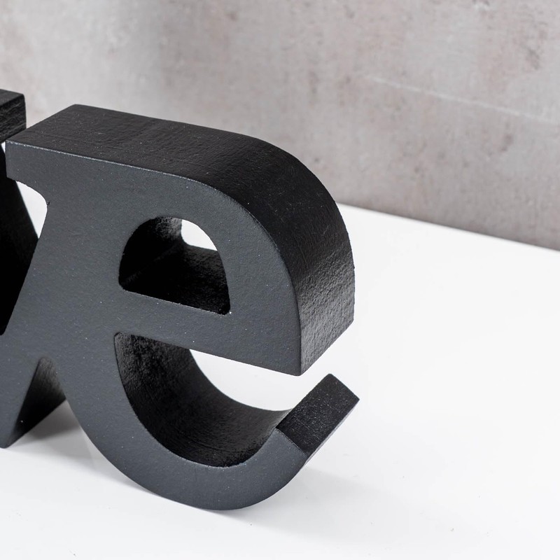 levandeo Love Home Relax Lettering Black MDF Letters Wooden Decorative