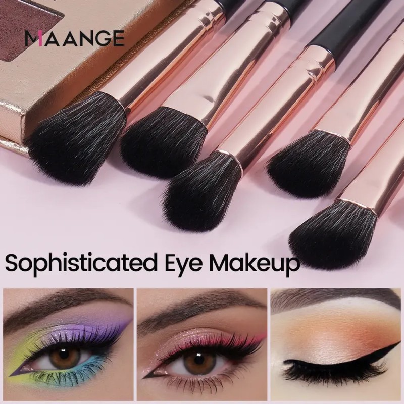 25 Set De Brochas Para Maquillaje Profesional +estuche +caja Color