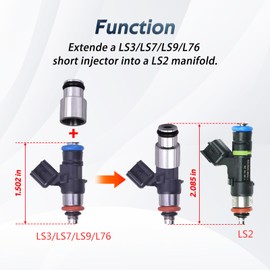 FUSCH - Adaptador de inyector de combustible LS3 LS7 LS9 L76 - Separador para riel de combustible LS2