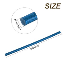 uxcell 30pcs Full Size Hot Glue Gun Sticks 8-inch x 0.27-inch High Sticky Small Hot Glue Sticks for Glue Gun, Glitter Bright Blue