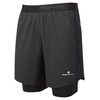 Ronhill Running, Men's Tech 7" Twin 2in1 Short, Black, M