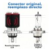 Faros Led Para Moto H4 Ba20d H6 Doble Lente Luz