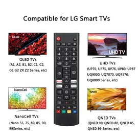 Universal Remote Control Replacement Compatible for LG TV All UHD LED OLED QNED NanoCell 3D 4K 8K Smart TVs - No Setup Required