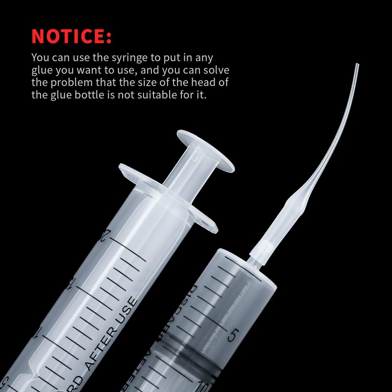 Hsei 200 Pcs Micro-Tips Plastic Glue Bottle Tips Glue Extender