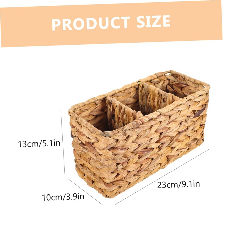 ULTECHNOVO Multi Grid Woven Storage Basket Organizer for Bathroom Home