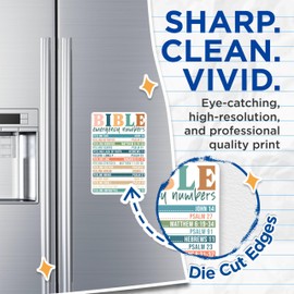 (2 Pack) Bible Emergency Numbers Magnets - Powerful and Empowering Bible Verses - 5 Inches On Longest Side - Premium Magnet - for Cars, Refrigerators, Toolboxes - Made in USA - MAG2164