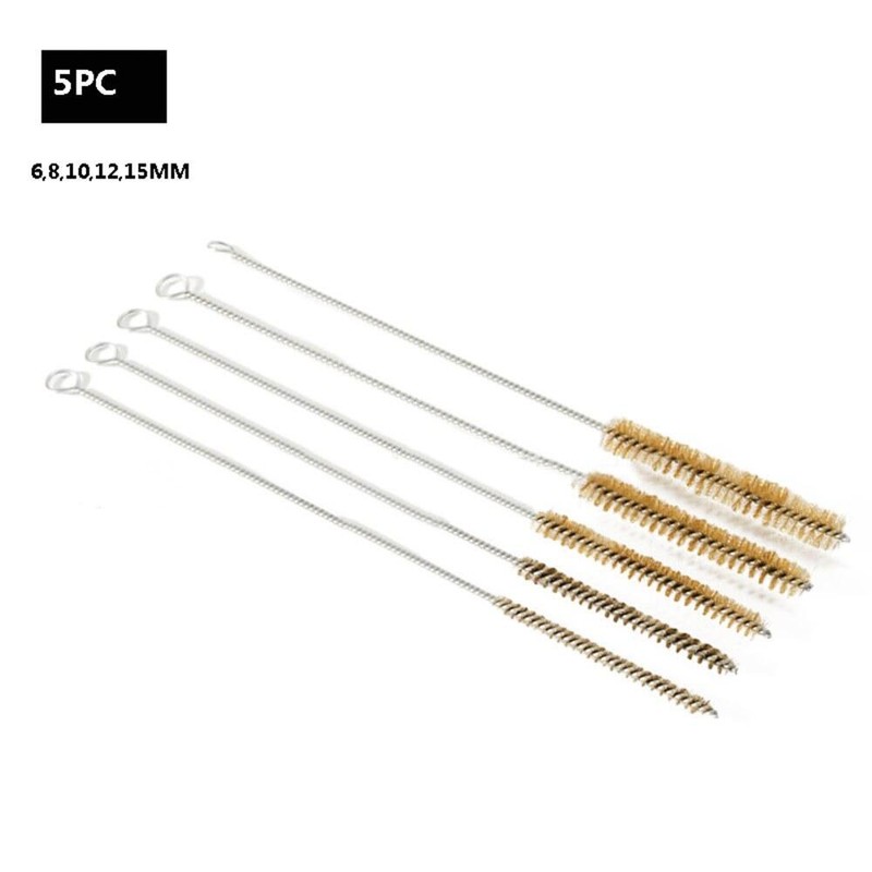 10PCS 청소 브러쉬 스테인레스 스틸 황동 파이프 실린더 와이어 브러시