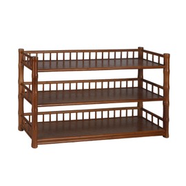 Kosten 3-Tier Counter Shelf Bathroom Organizer Spice Rack,19.7inch Retro Bamboo Brown Storage Rack with Bamboo strut for Dresser,Kitchen,Coffee Bar,Countertop