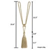 HedongHexi 2 Pack Gold Curtain Tassel Tibacks, Modern Rope Window