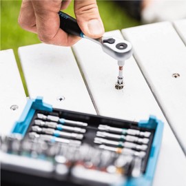 HAZET SmartCase Socket Spanner Set 2200SC-2 I 50-Piece Tool Socket Spanner Set, Drive: Hexagonal and Square 6.3 mm (1/4 Inch), Mobile Tool Box Made in Germany