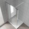 Shower Door Bar Support Rod, 27-47 Inch Adjustable Length, for
