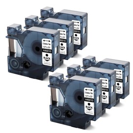 Anycolor 6 x 45010 Transparent Compatible Labelpoint 250 150 100 Label Tape Replacement for Dymo 45010 S0720500 12 mm x 7 m for Dymo LabelManager 160 PNP 210D 360D 280 420P 500TS Labelwriter 450 Duo