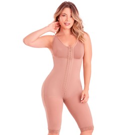 SHAPE CONCEPT 371 Fajas Colombianas Moldeadoras High Compression Full Body Shapewear with Bra Girdle for Women, Cocoa, X-Large