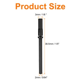 HARFINGTON Small Mandrel Bit for Sanding Band Nail Drilling, 3mm (1/8") Mini Stainless Steel Nail Sander Drill Bit for Electric Drill File Machine, Manicure Nail Tool, Black