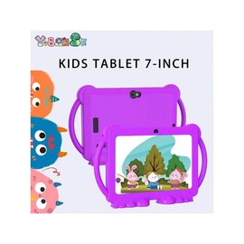 YOBANSE Kids Tablet, 7 Inch Tablet For Kids 3GB RAM 32GB ROM Android 11.0 Toddler Tablet With WiFi, GMS, Parental Control, Dual Camera, Shockproof Case, Educational, Games(Purple) - Color: Baby Pink