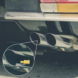 X AUTOHAUX 5pcs XL Size Auto Car Turbo Sound Whistle Exhaust Muffler Gold Tone