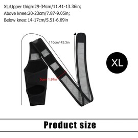 SHENGYIG XL Lick Protection for Dogs, Adjustable Dog Bandage, Rear Leg (Black), Knee Support for Dogs with Leg Protection, Supports Front and Rear Legs, Ideal for Incontinence, Wounds and Joint