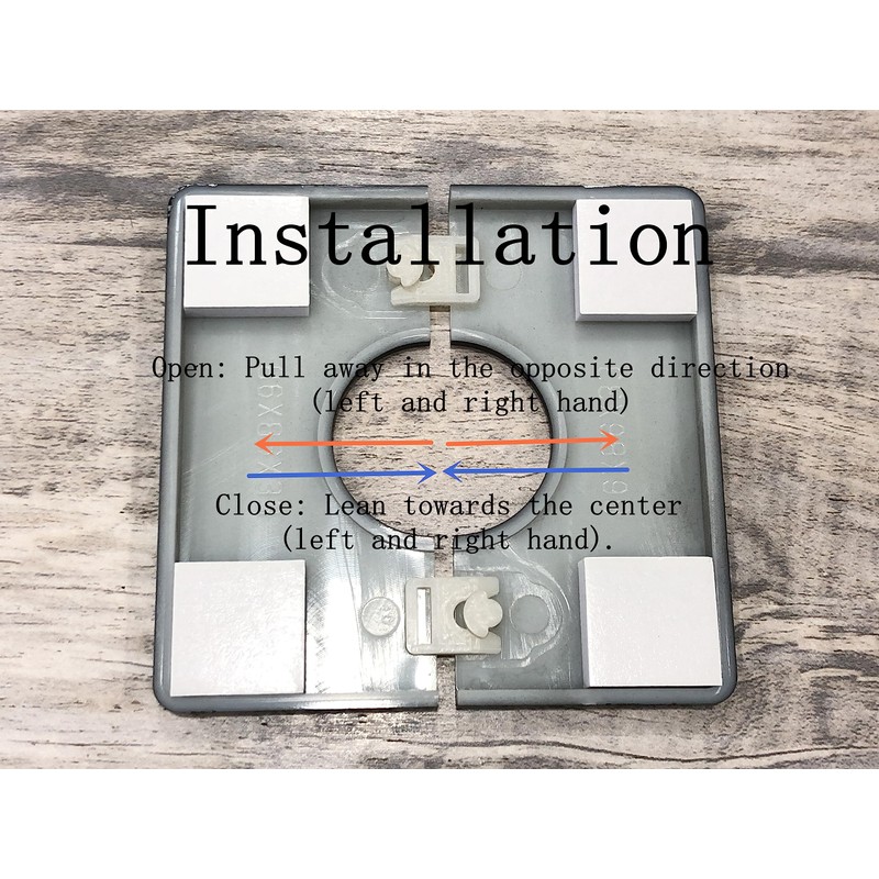 Tsnamay 2 Pcs Wall Split Flange, ABS Round Self-Adhesive Escutcheon