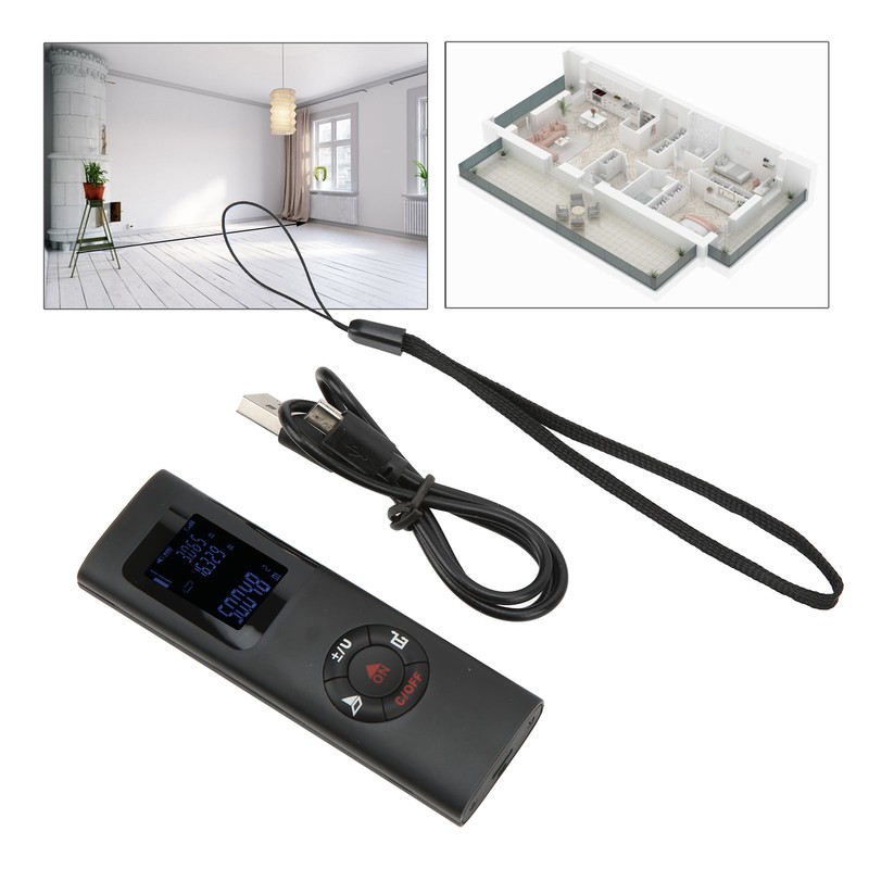 Laser Distance Meter Handheld IP54 Dustproof Waterproof USB Charging Mini