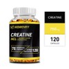 Creatine HCl Capsules 120 Capsules, 1 Count, 60 Tablets for Muscle Mass Strength Cognitive Cellular Energy Support / 근육량 근력 인지 세포 에너지 지원을 위한 크레아틴 HCl 캡슐 120캡슐, 1개, 60정