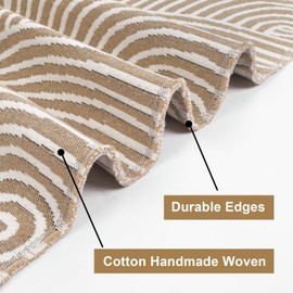 Tiffasea Washable Kitchen Rug 2'x4', Bathroom Runner Rug, Cotton Woven Entryway Rug Modern Area Rug Bedroom Runner Front Door Mat Indoor Outdoor Rugs for Laundry/Living Room