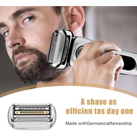 92 Series 9 Pro Electric Shaver Head Replacement Part Compatible with Braun Series 9 Pro and Series 9 Electric Razors 9290cc, 9291cc, 9370cc, 9376cc, 9293s, 9260s, 9295cc, 9385cc (Silver/2Pack)