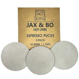 3-PK Dishwasher Safe Espresso Puck Screens - 53.5mm,1.7mm Thickness 150μm Espresso Filter Screen - Mesh Coffee Reusable Filter For Espresso Portafilter Filter Basket 54mm - Made From 316 Stainless Steel.