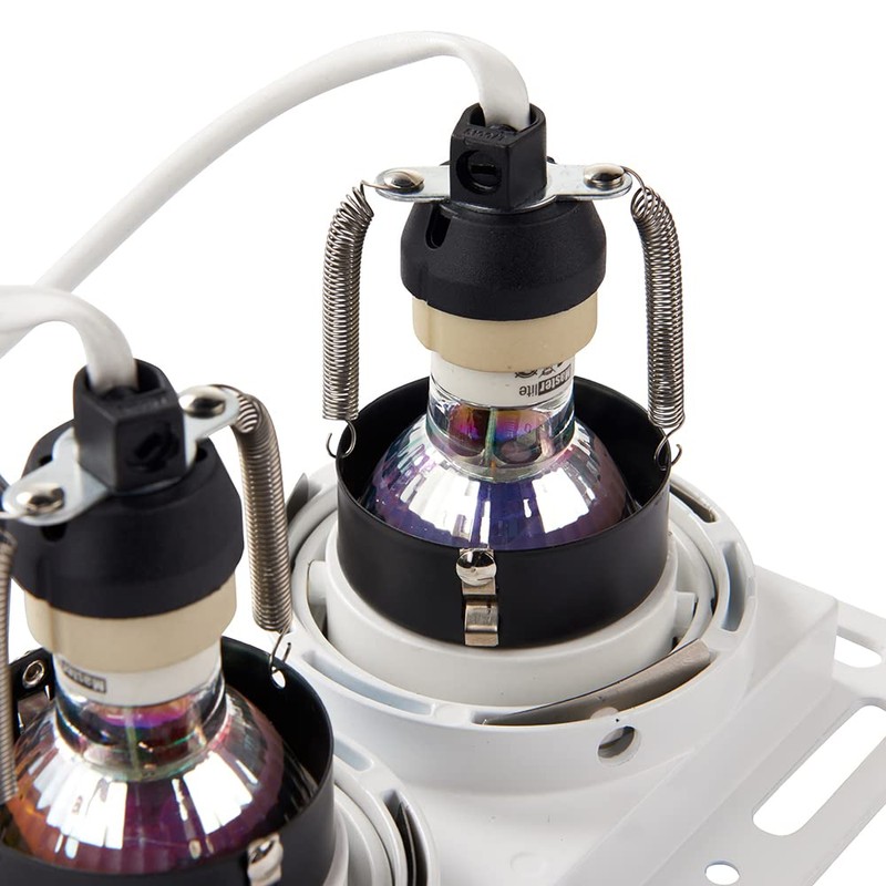 Saxby 94754 Matt White Twin/Double Trimless 360 Deg Tilt Dimmable