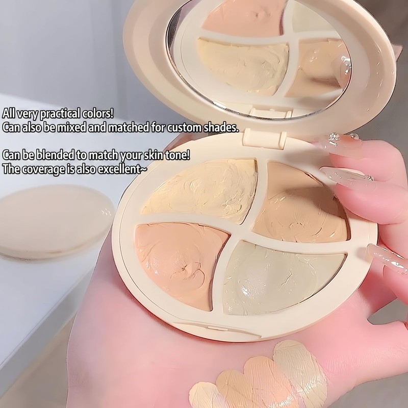 4 Colour Brand Full Coverage Palette with Brush - Waterproof