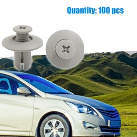 A ABSOPRO Rivets Mounting Clip 8 mm Plastic Grey Replacement Pack of 100