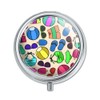 Colorful Fun Summer Beach Pattern Pill Case Trinket Gift Box