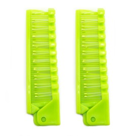 Hand® Green Small Folding Travel Bag Brush Comb Size 10 cm Long Folded Set of 2