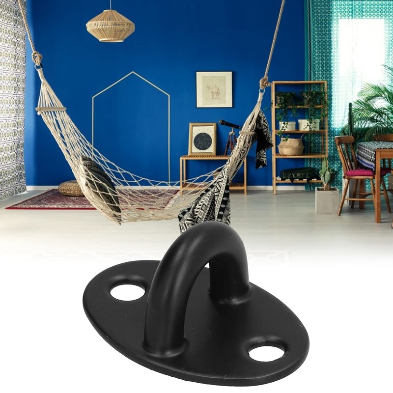 Gsycle Ceiling Hooks Stainless Steel 10 Pieces Eye Plate Black