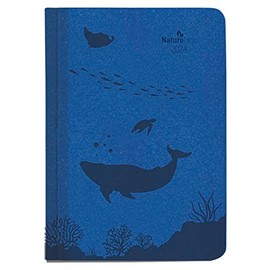 Weekly Mini Timer Nature Line Ocean 2024 - Pocket Calendar A6 - 1 Week 2 Pages - 192 Pages - Environmental Calendar - with Hard Cover - Alpha Edition